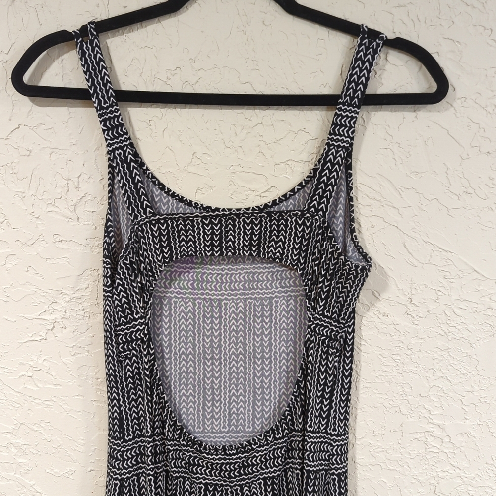 Bcbgeneration Black And White Pattern Maxi Dress … - image 8